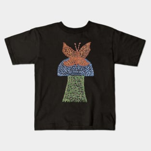 Mushroom and Butterfly Kids T-Shirt